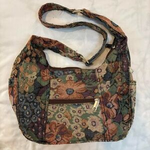 Earthy Carpet/Upholstery/Tapestry Crossbody Bag Purse Boho Y2K Whimsygoth